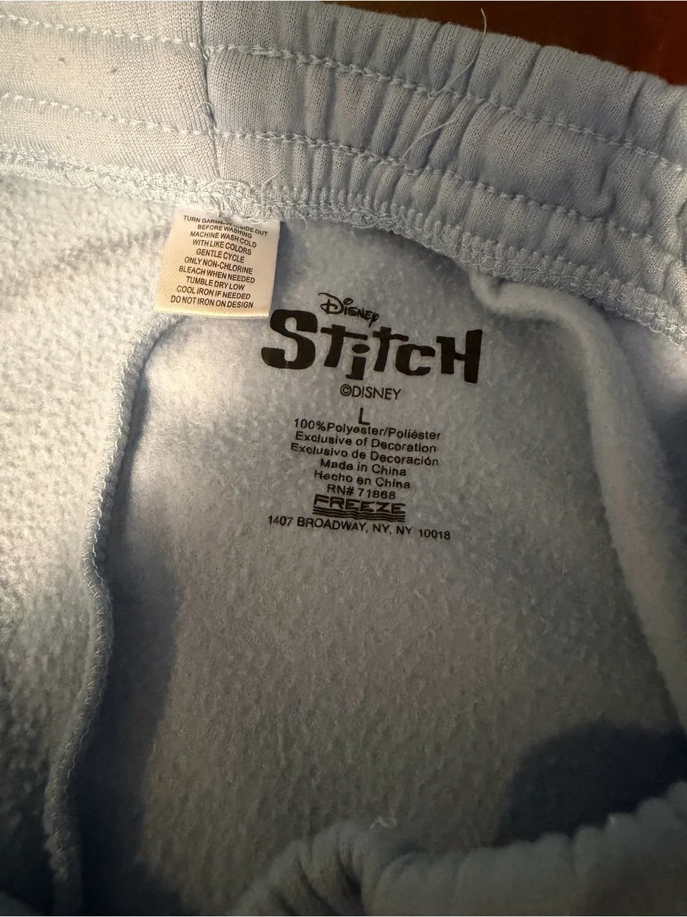Junior’s Light Blue Stitch Shorts with Pineapple & Character Embroidery
